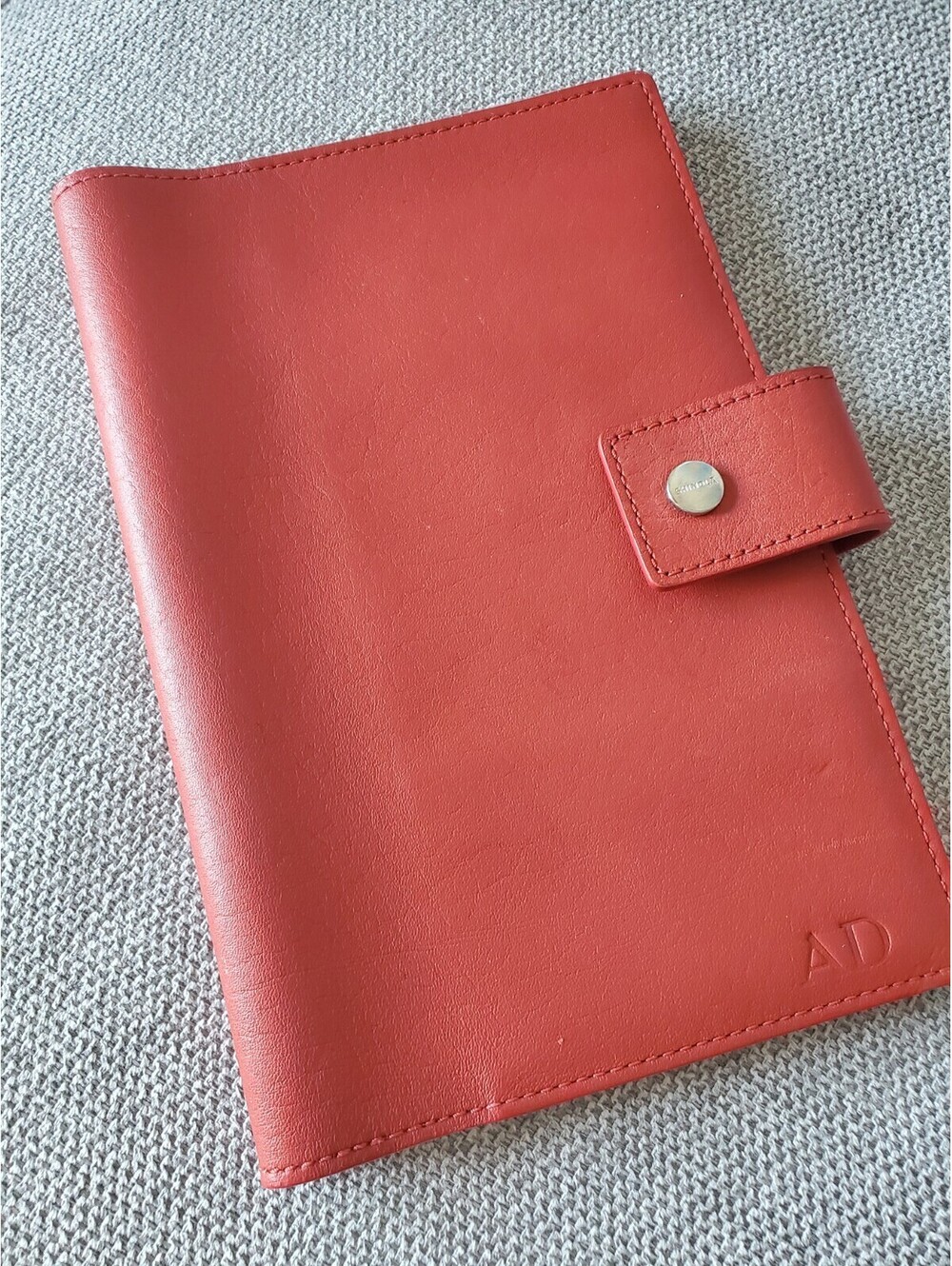 Shinola Mini Ipad Journal Book Cover  Rust Red Leather Made In USA